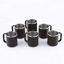 Cello Expresso Steel Mug 6 Pcs Set