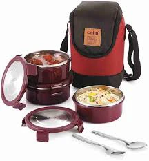 Cello Freshco Plus 3 Bowl Lunch Box With Cover