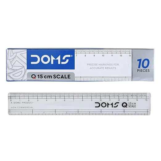 Doms Plastic Scal 6"-15 Cm (Pack of 3)