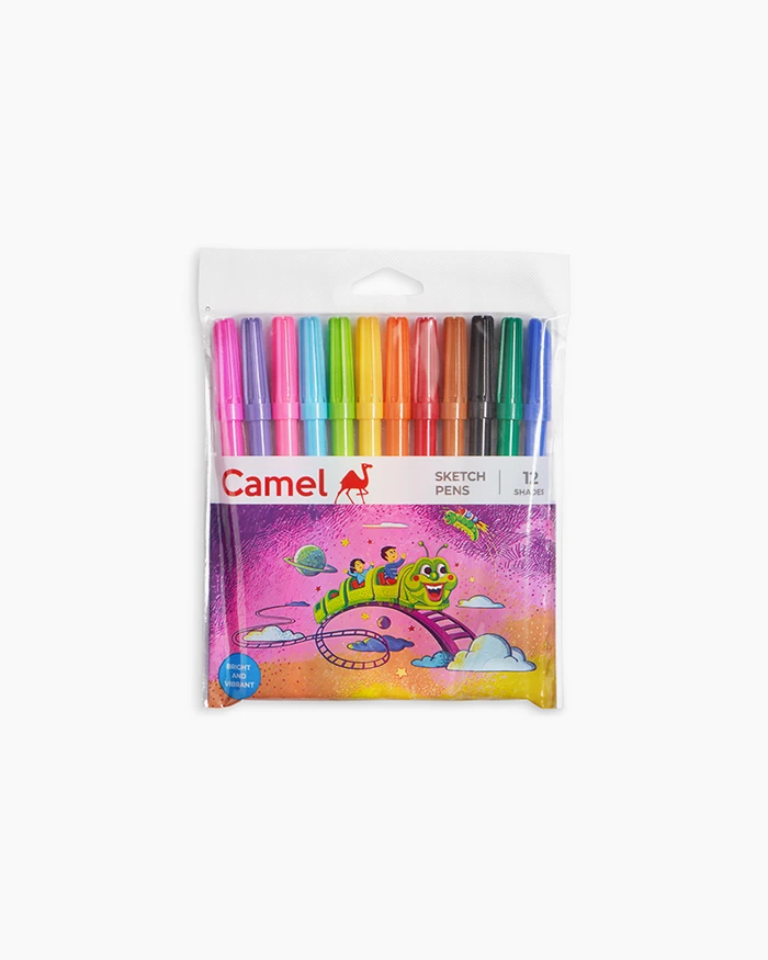 Camel Colour Sketch Pens 12 Shades