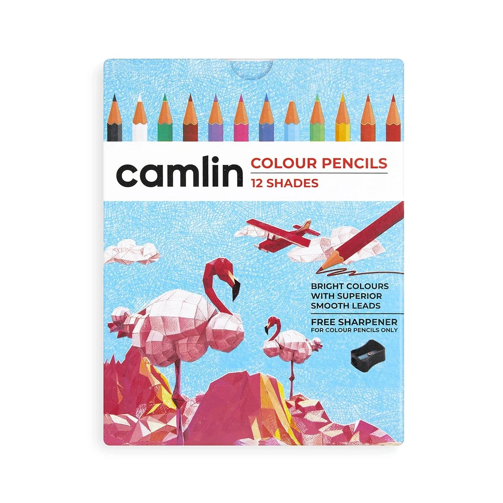 Camlin Pencil Colour Half Size (12 Shades)